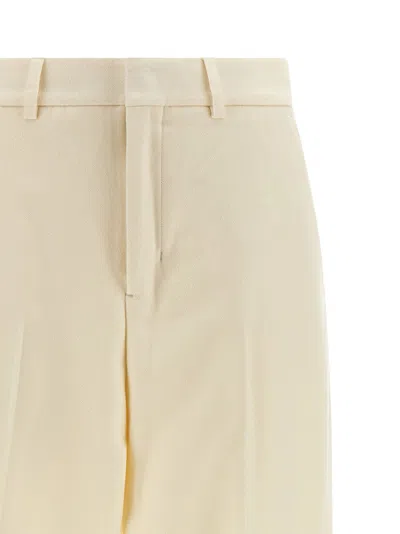 Ami Alexandre Mattiussi Tailored Trousers With Pleats And Pockets In Neutral