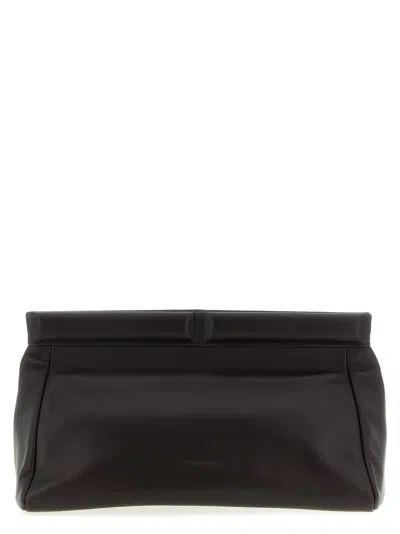 Armarium Fold-over Top Eloisa Clutch Bag In Black