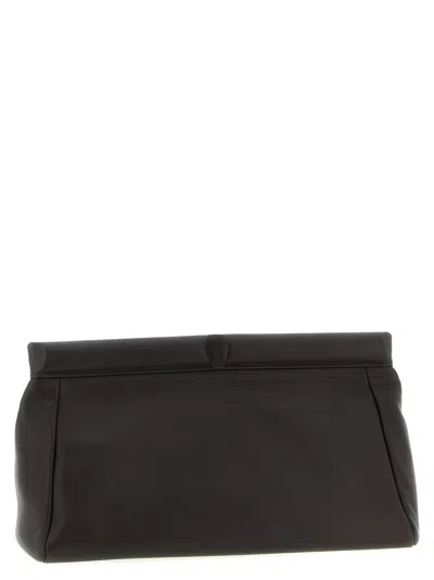 Armarium Fold-over Top Eloisa Clutch Bag In Black