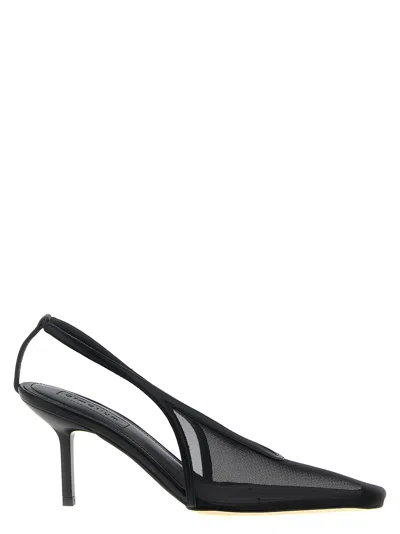 Armarium 75mm Evelina Mesh Slingback Pumps In Animal Print