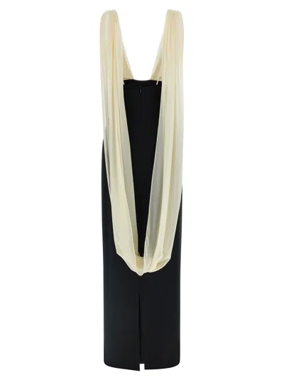 Armarium V-neck Maxi Dress In Black