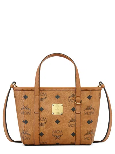 Mcm Toni Visetos Leather Shopper Shoulder Bag