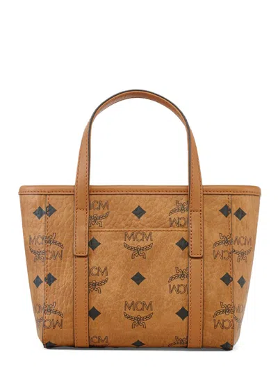Mcm Toni Visetos Leather Shopper Shoulder Bag