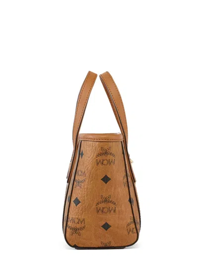 Mcm Toni Visetos Leather Shopper Shoulder Bag