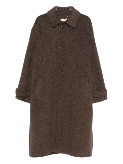 Golden Goose Buttoned Pocket Coat In Brown
