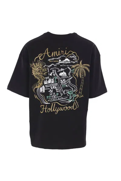 Amiri Mens Black Hollywood Oversized Cotton-jersey T-shirt Xl In Blue
