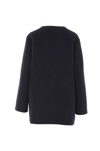 Gucci Reversible Wool And Silk Coat In Blue