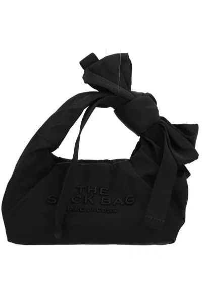 Marc Jacobs The Bow Nylon Mini Sack Handbag In Black