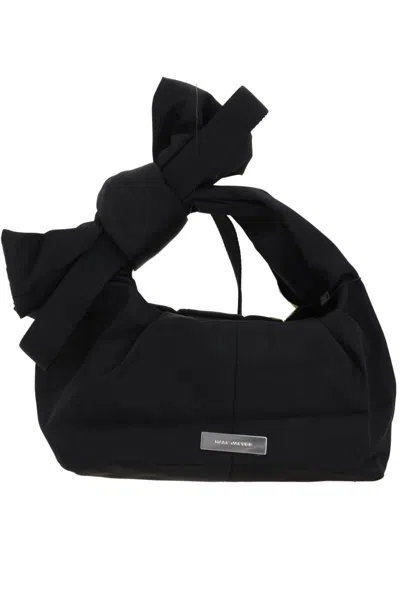Marc Jacobs The Bow Nylon Mini Sack Handbag In Black