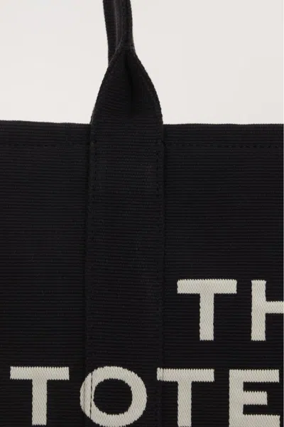 Marc Jacobs The Jacquard Small Tote Hand Bag In Black