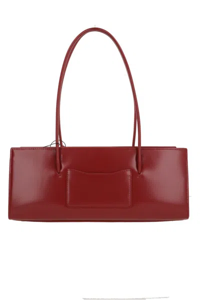 Marc Jacobs The Mirror Satchel Leather Shoulder Bag In Red