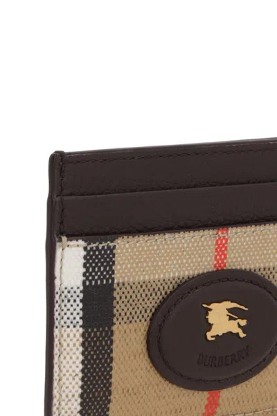 Burberry Beige Highlands Card Holder In Sand