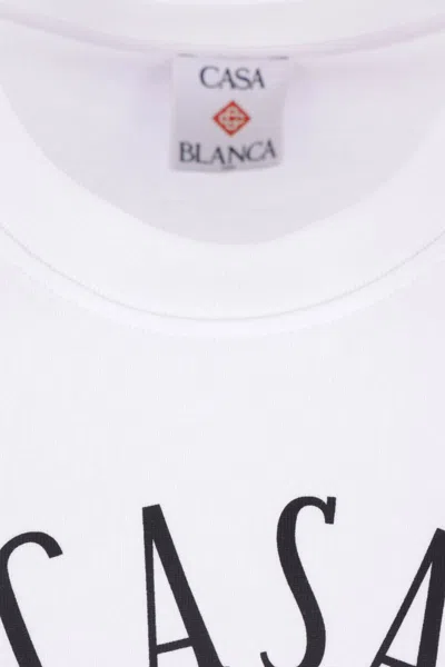 Casablanca Print T-shirt In White