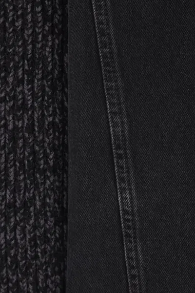 Dolce & Gabbana Tailored Denim And Wool Blend Jacket In Black
