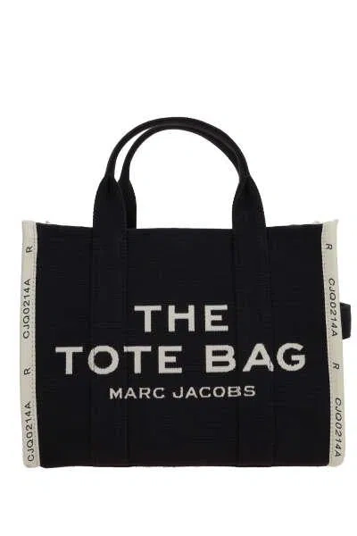 Marc Jacobs The Jacquard Small Tote Hand Bag In Black