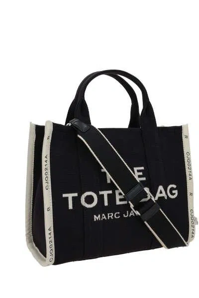 Marc Jacobs The Jacquard Small Tote Hand Bag In Black