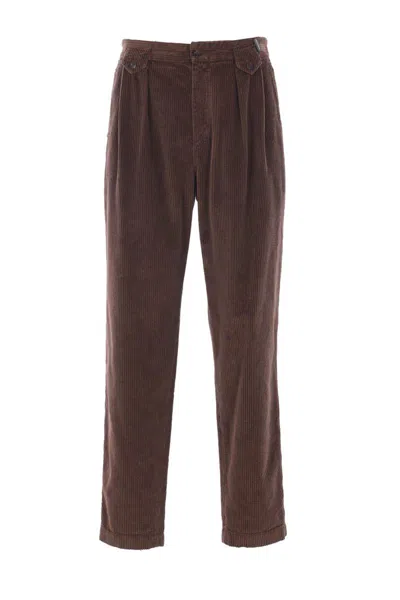 Dolce & Gabbana Men Corduroy Pants In Brown