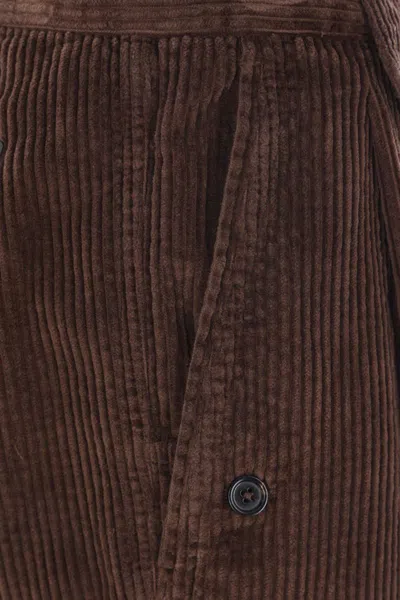 Dolce & Gabbana Men Corduroy Pants In Brown