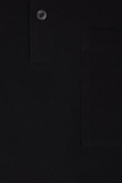 Dolce & Gabbana Cotton Pique Polo In Black