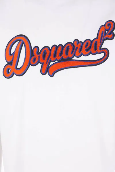 Dsquared2 Boxy-fit Graphic T-shirt With Contrasting Logo In White