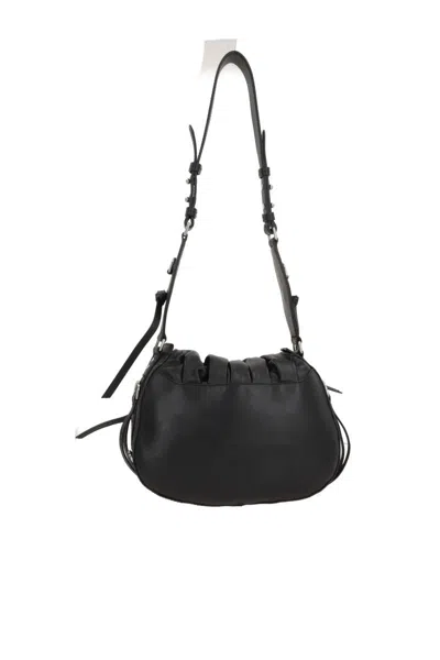 Isabel Marant Pleated-detail Drawstring Shoulder Bag In Black