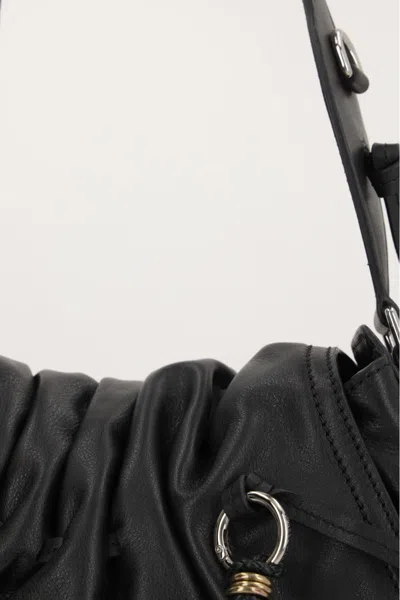 Isabel Marant Pleated-detail Drawstring Shoulder Bag In Black