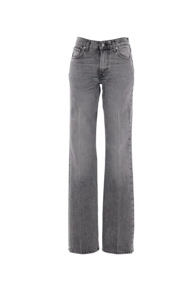 Haikure Flora Flanel Jeans In Grey Denim In Gray