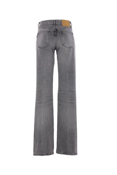 Haikure Flora Flanel Jeans In Grey Denim In Gray