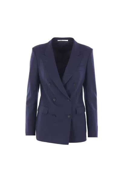Tagliatore Double-breasted Wool Jacket In Black