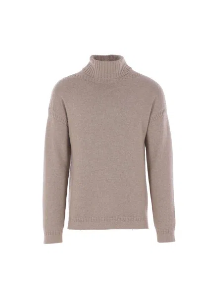 Loro Piana Turtleneck Ribbed-knit Sweater In Neutral