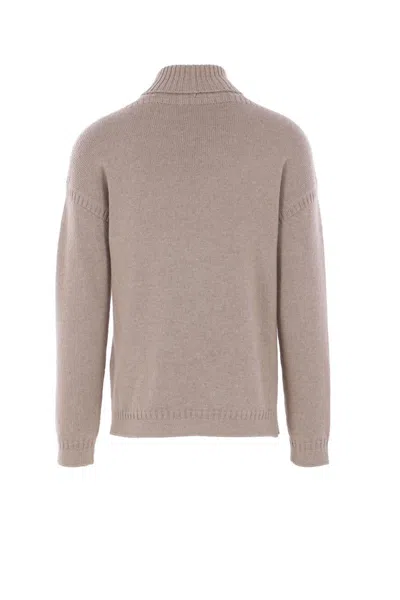 Loro Piana Turtleneck Ribbed-knit Sweater In Neutral