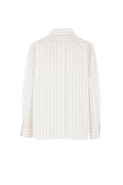 Saint Laurent Cassandre Shirt And Blouse White In Neutral