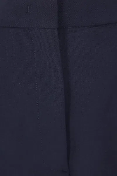 The Latest Thelatest Midnight Blue Wool Blend Trousers In Blue