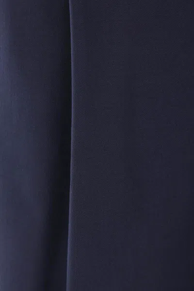 The Latest Thelatest Midnight Blue Wool Blend Trousers In Blue