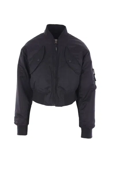Aspesi Flap-pocket Bomber Jacket In Black