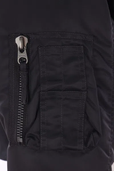 Aspesi Flap-pocket Bomber Jacket In Black