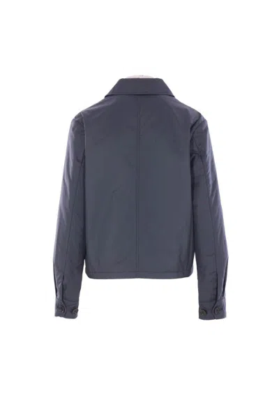 Aspesi Patch-pocket Button-up Jacket In Blue