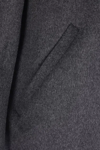 Aspesi Hooded Double-slider Zip Coat In Gray