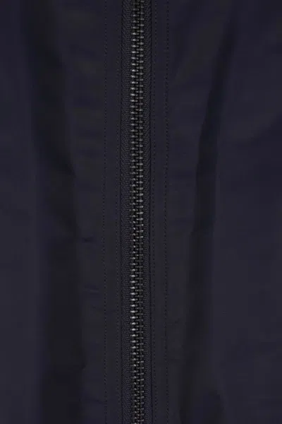 Aspesi Drawstring Hooded Padded Coat In Blue