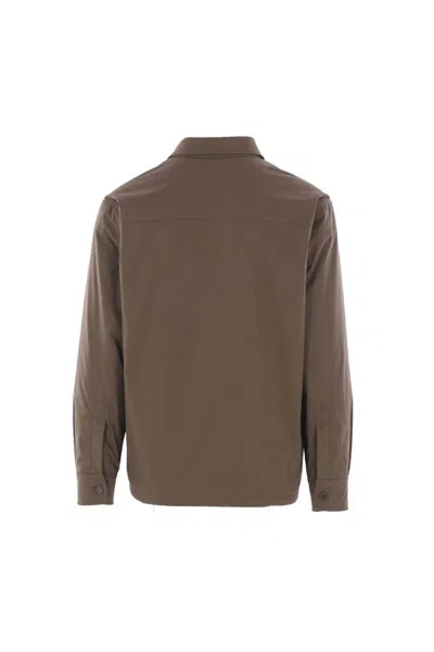 Aspesi Padded Shirt Jacket In Brown