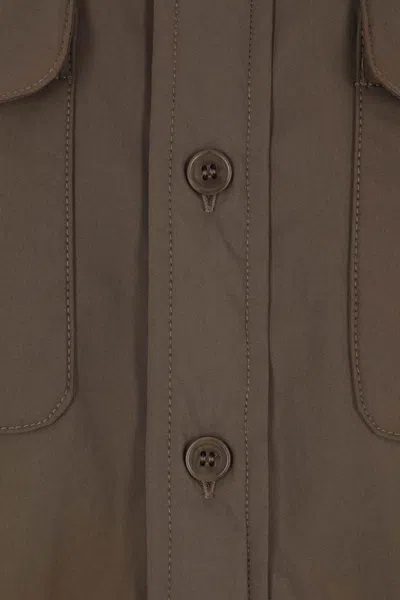 Aspesi Padded Shirt Jacket In Brown