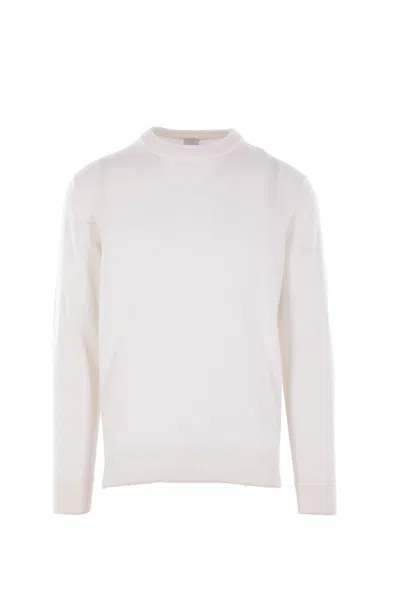 Eleventy Long-sleeved Sweater In White