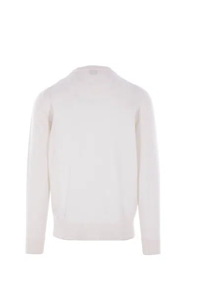 Eleventy Long-sleeved Sweater In White