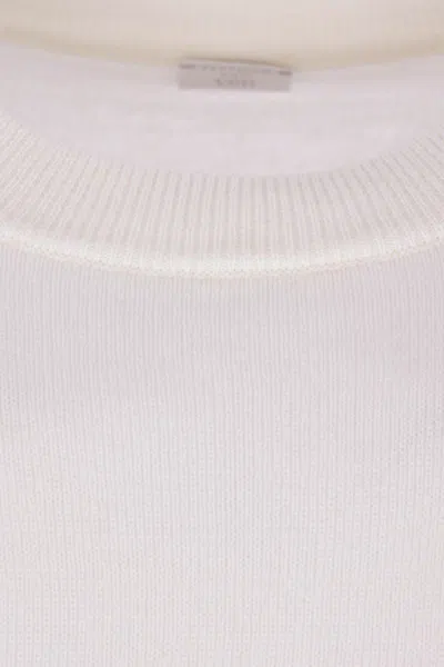 Eleventy Long-sleeved Sweater In White
