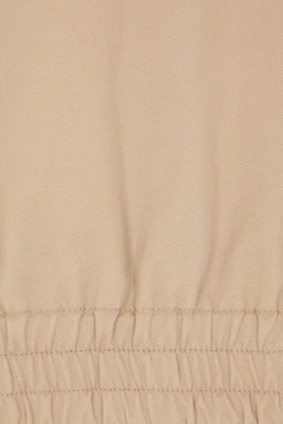 Saint Laurent Pointed-collar Elasticated-hem Bomber Jacket In Neutral