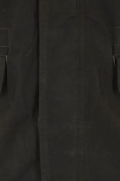 Aspesi High-collar Padded Field Jacket In Brown
