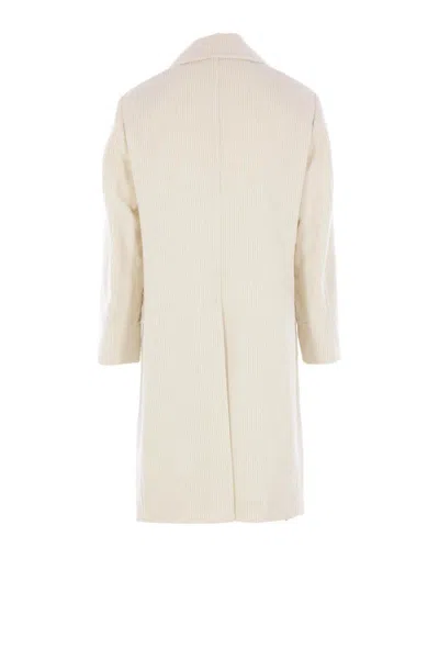 Brunello Cucinelli Men One-and-a-half-breasted Coat In Neutral