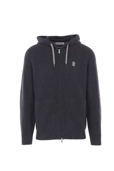 Brunello Cucinelli Sweatshirt With Logo In Black