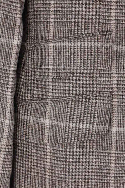 Brunello Cucinelli Blazer 'horse' Notch Lapel Back Vent In Gray