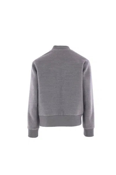Lardini Brushed Wool Jacket In Pure Virgin Wool In Gray